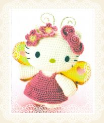 Amigurumi Hello Kitty fe, modle gratuit