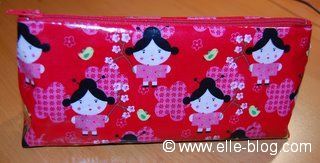 Trousse  tout motifs Kokeshis PPMC