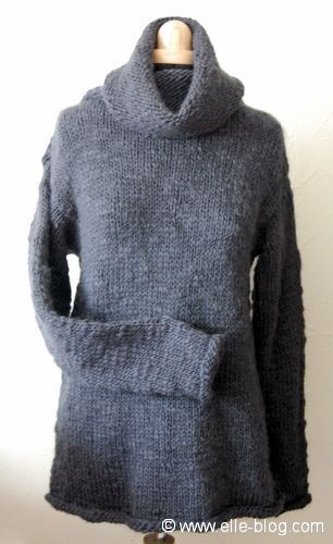 Pull tout simple en laine 100% naturelle de Bergre de France